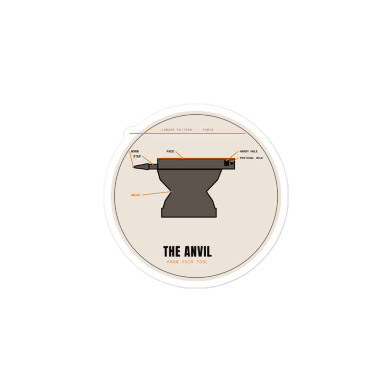 The Anvil Sticker — Blacksmithing merch