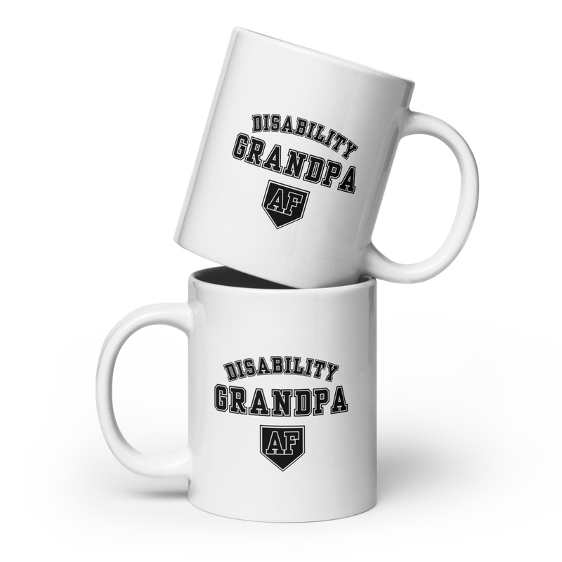 Disability Grandpa AF mug – 20 oz, White