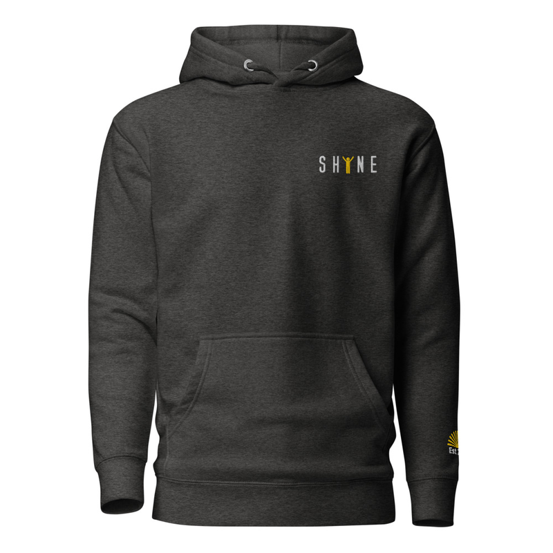 "SHINE" Unisex Hoodie – XL, Charcoal Heather