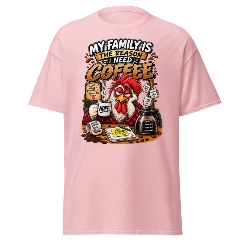 Caffeine - Unisex classic tee – XL, Light Pink