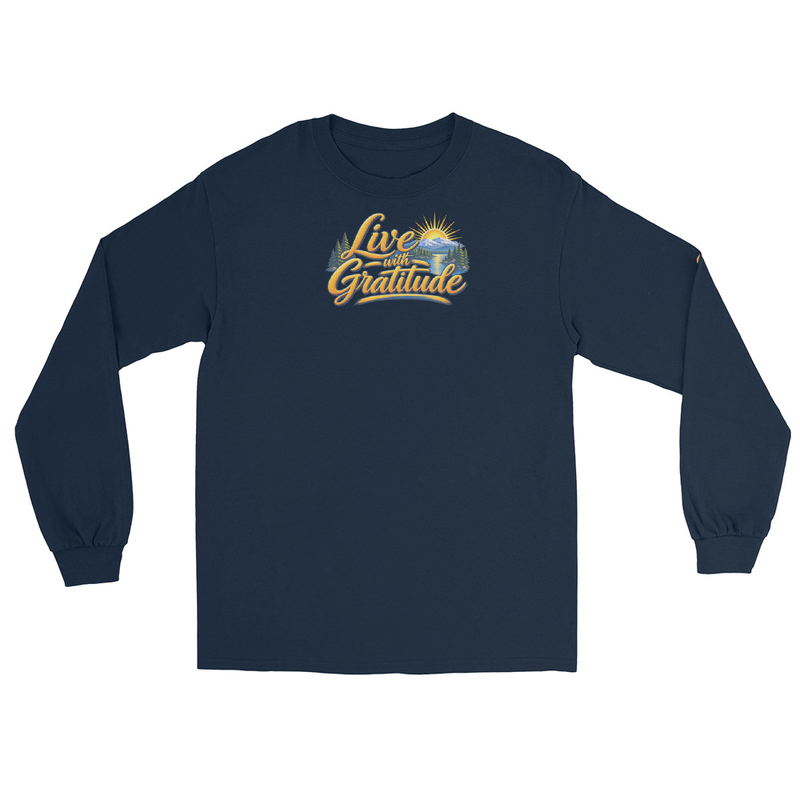 Live With Gratitude Men’s Long Sleeve Shirt
