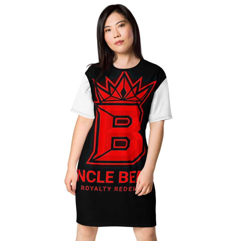 Uncle Benny ® All-Over T-Shirt Dress Neon Red EST. 2020