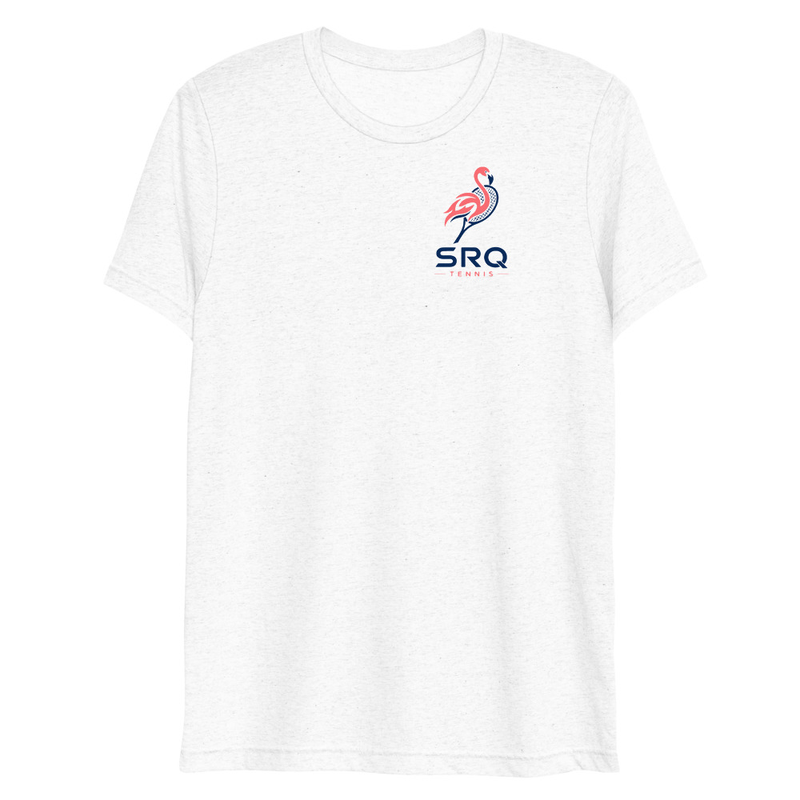 Tennis Flamingo - Short sleeve t-shirt – XL, Solid White Triblend