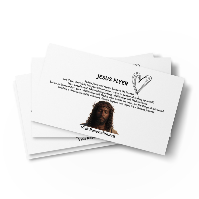 100 Jesus Flyers To Save Souls On The Streets