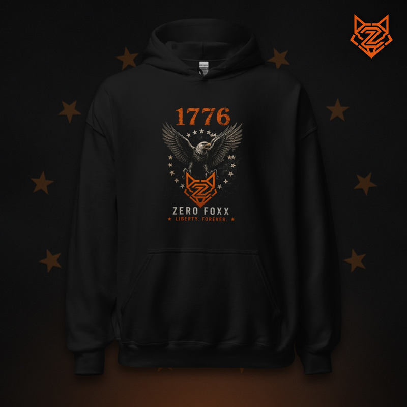 1776 — Liberty Forever | Double-Sided Hoodie — Front