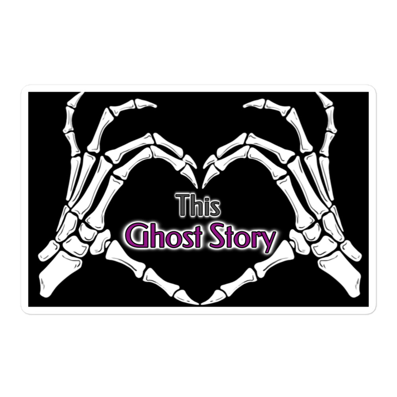 Bubble-free stickers | This Ghost Story | Purple – 5.5″×5.5″, White