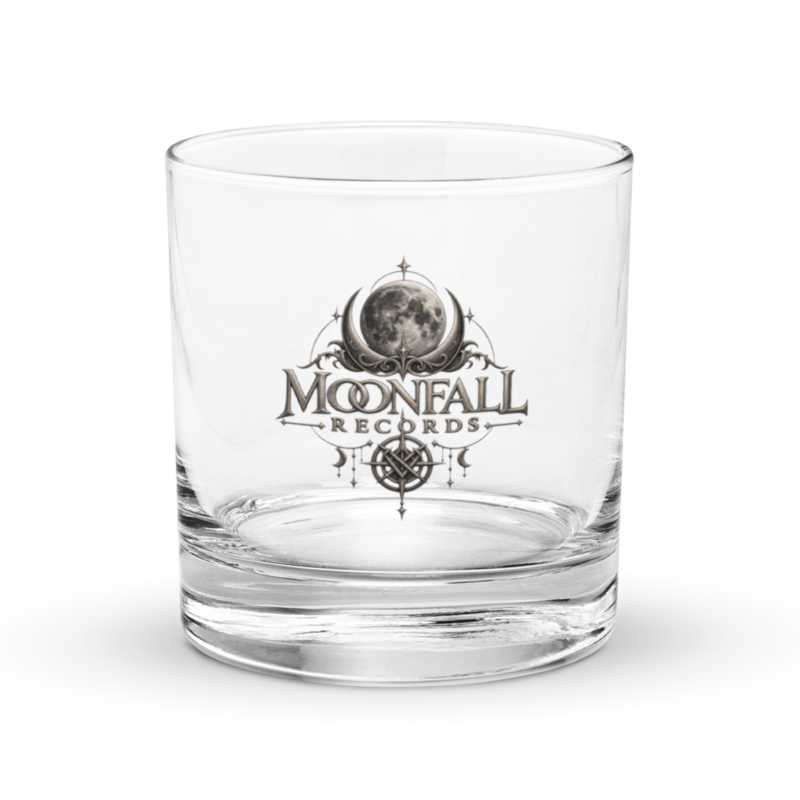 Moonfall Records (new logo) Rocks glass