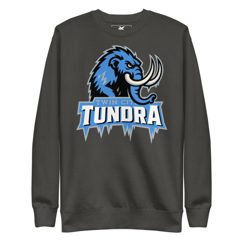 Twin Cities Tundra - Logo Crew Sweatshirt – XL, Vintage Black