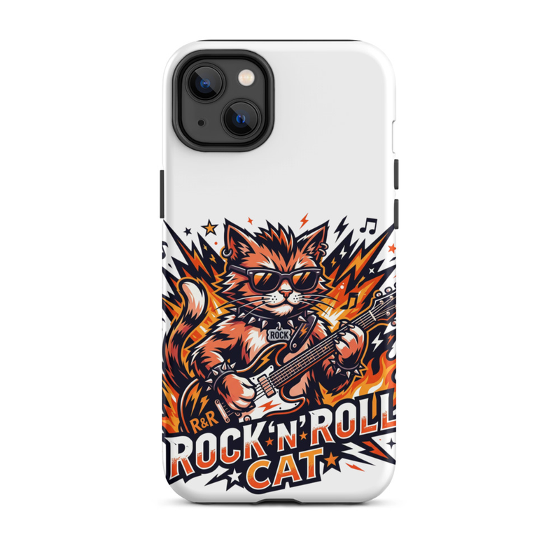 Tough Case for iPhone®: Rock N Roll Cat – iPhone 14 Plus, Matte