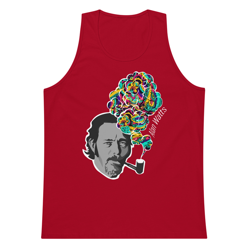 Alan Watts - Colorful Smoke - Zen Buddhism Rave Tank Men’s premium tank top