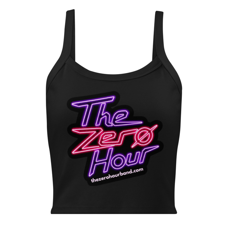 Women’s Black micro-rib tank top