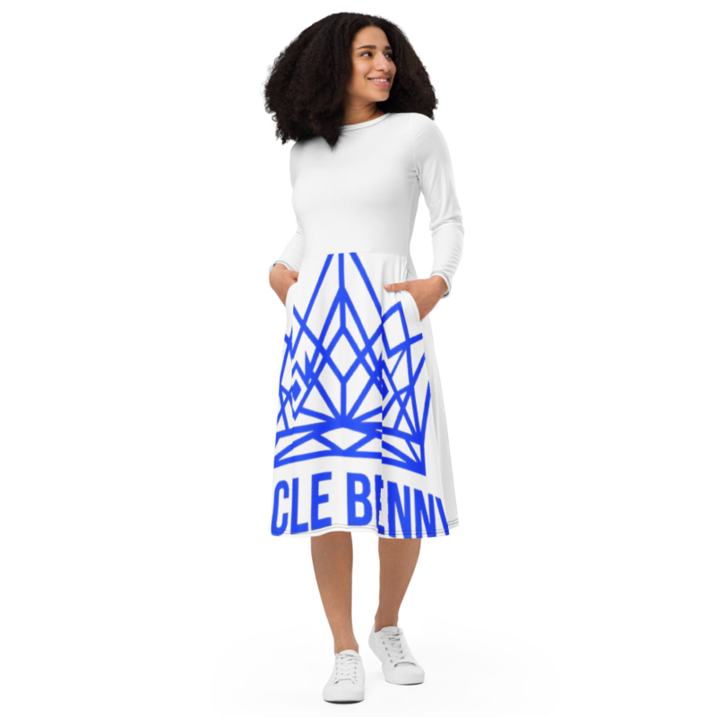Uncle Benny ® Crown Dress Neon Blue EST. 2020