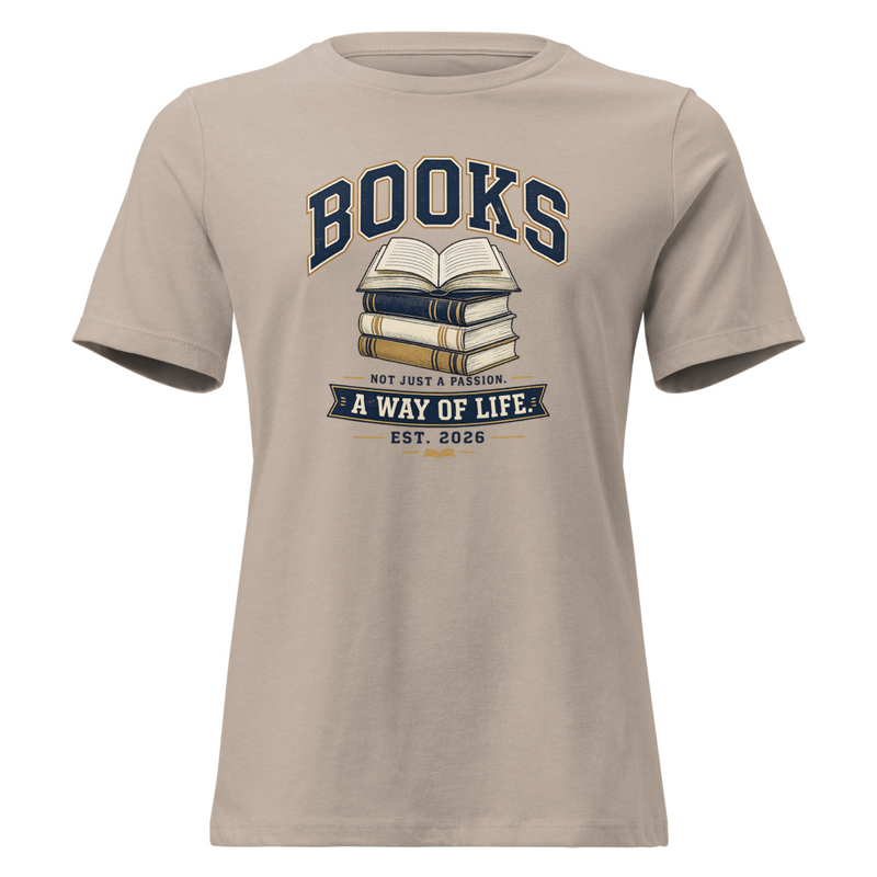 Book way of life Women's Relaxed T-Shirt – M, Heather Stone