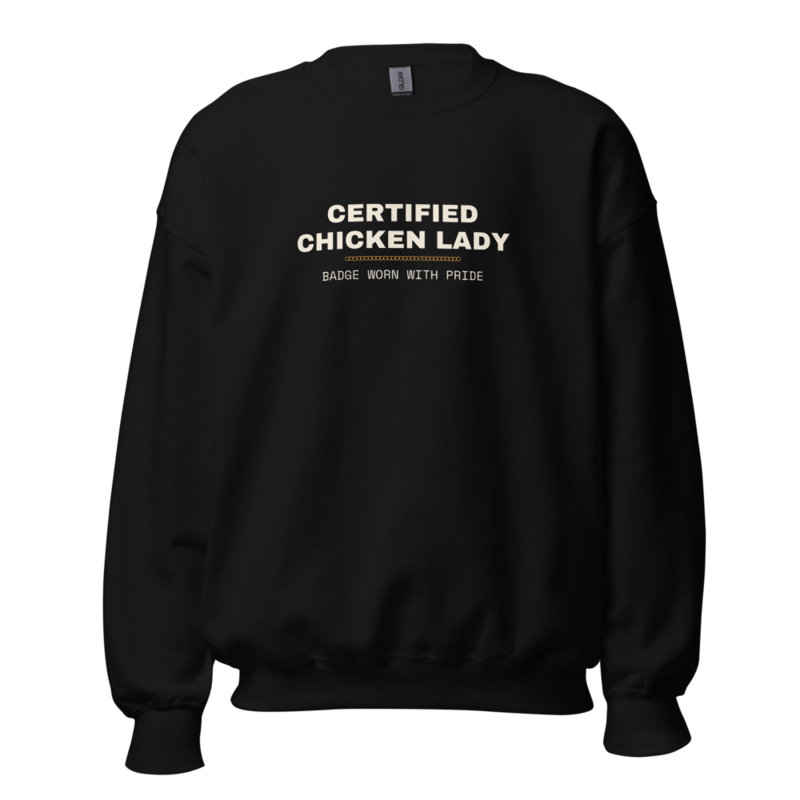 CERTIFIED CHICKEN LADY Crewneck mockup