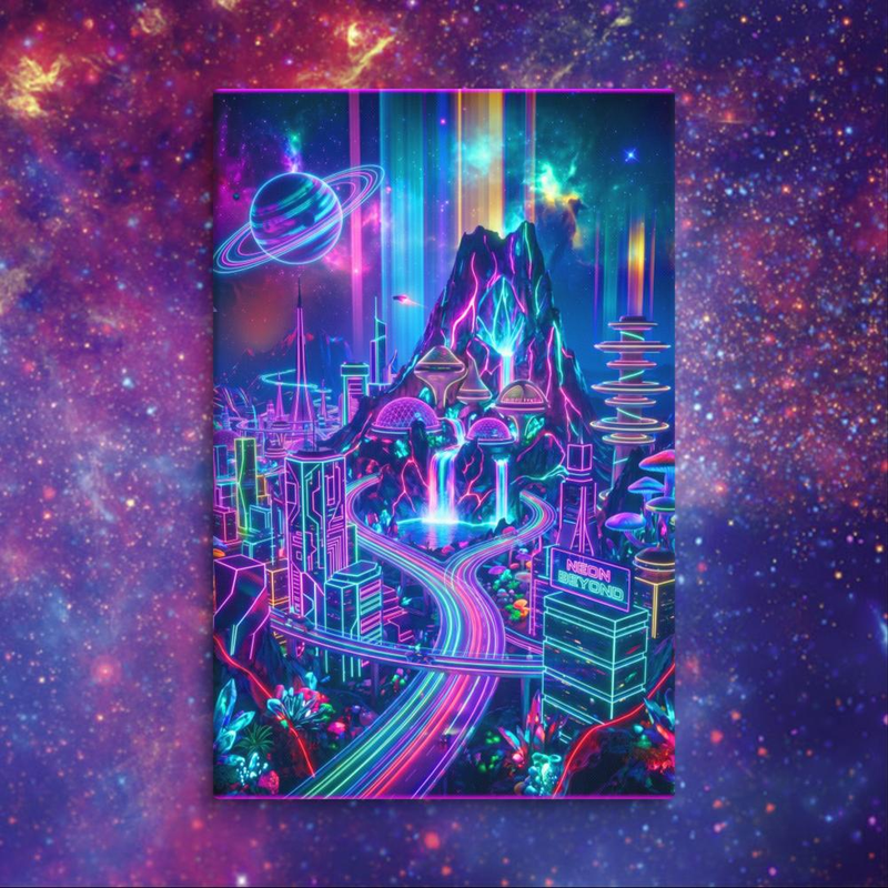Space Falls City Canvas - Space Falls City Canvas / 26″×40″