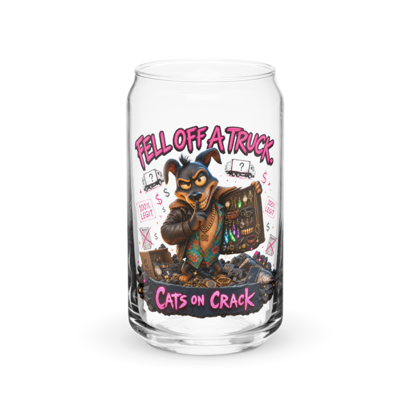Fell Off A Truck 16oz Can Glass