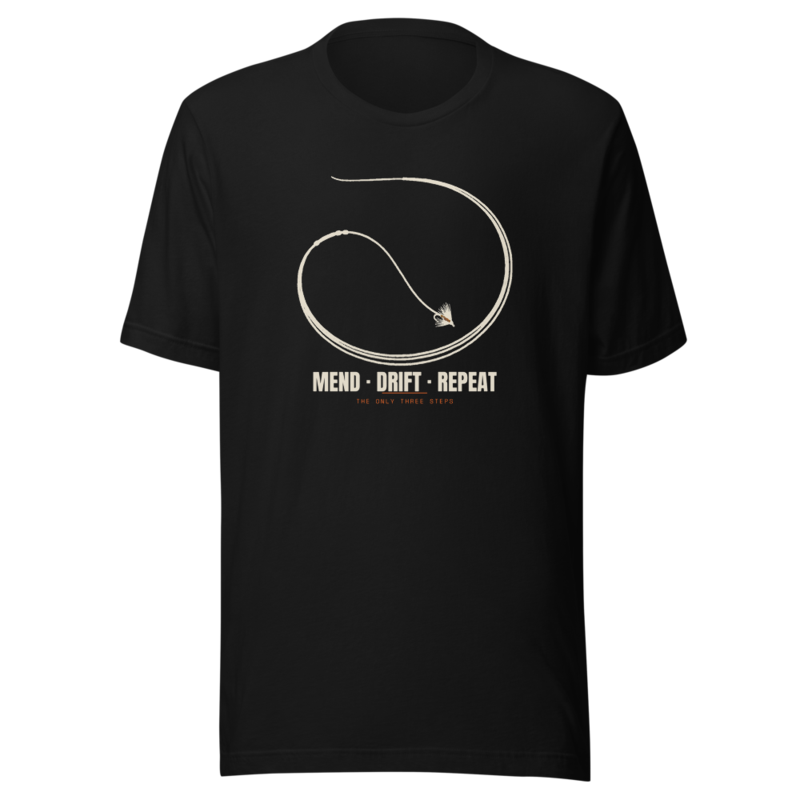 Mend Drift Repeat Tee — Fly Fishing merch