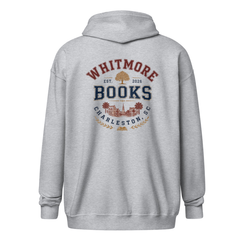 Unisex heavy blend zip hoodie-Whitmore Books & Co – XL, Sport Grey