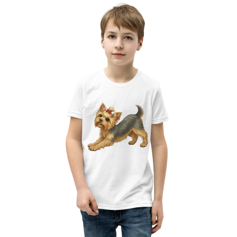 Downward Dog Westie Yoga Youth T-Shirt — West Highland White Terrier