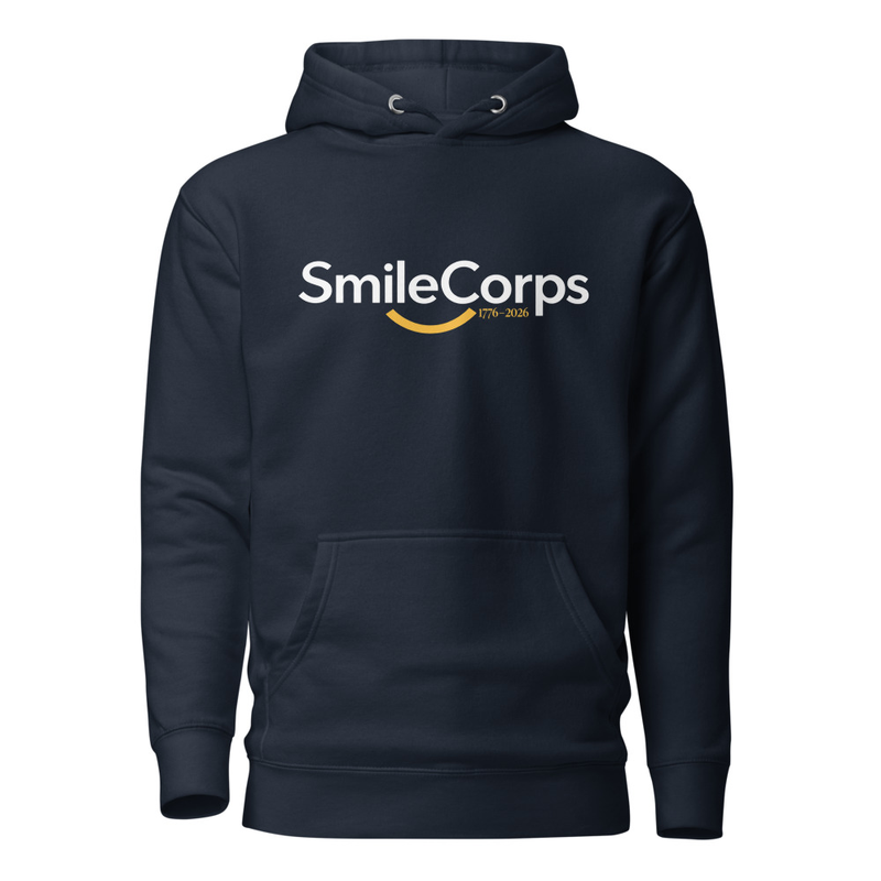 SmileCorps™ Founder Edition Hoodie | Navy | 1776–2026