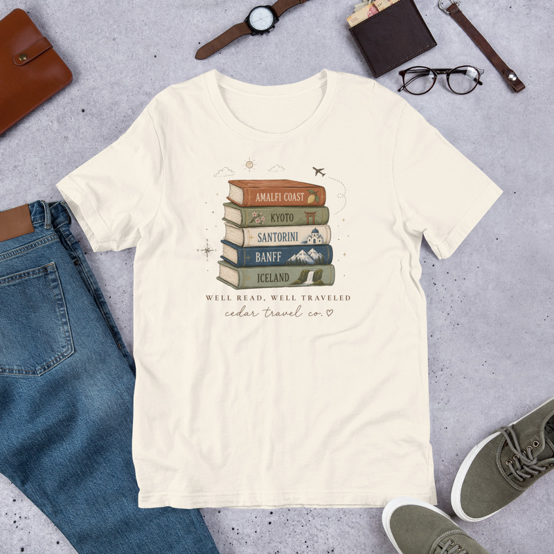 Well Read, Well Traveled Tee – XL, Vintage White