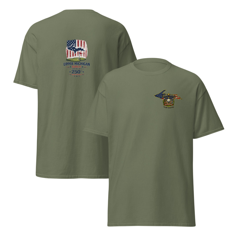 Alger County Veteran's Golf Outing Logo #4 Unisex classic tee – S, Military Green