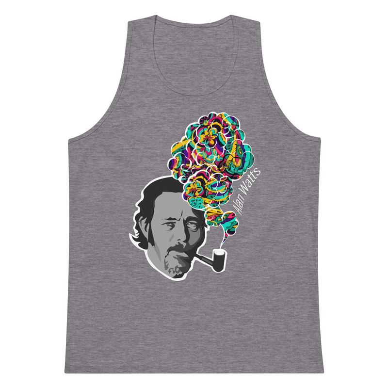 Alan Watts - Colorful Smoke - Zen Buddhism Rave Tank Men’s premium tank top