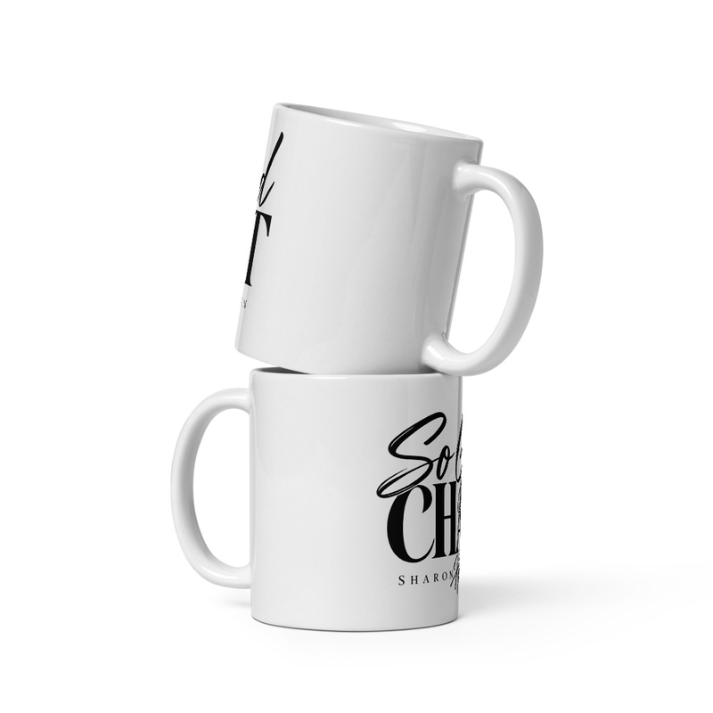 White glossy mug