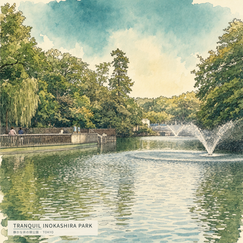 Tranquil Inokashira Park(静かな井の頭公園)のアートワーク