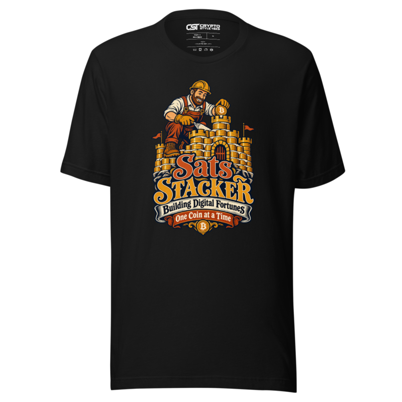 Sats Stacker Building Digital Fortunes One Coin at a Time T Shirt