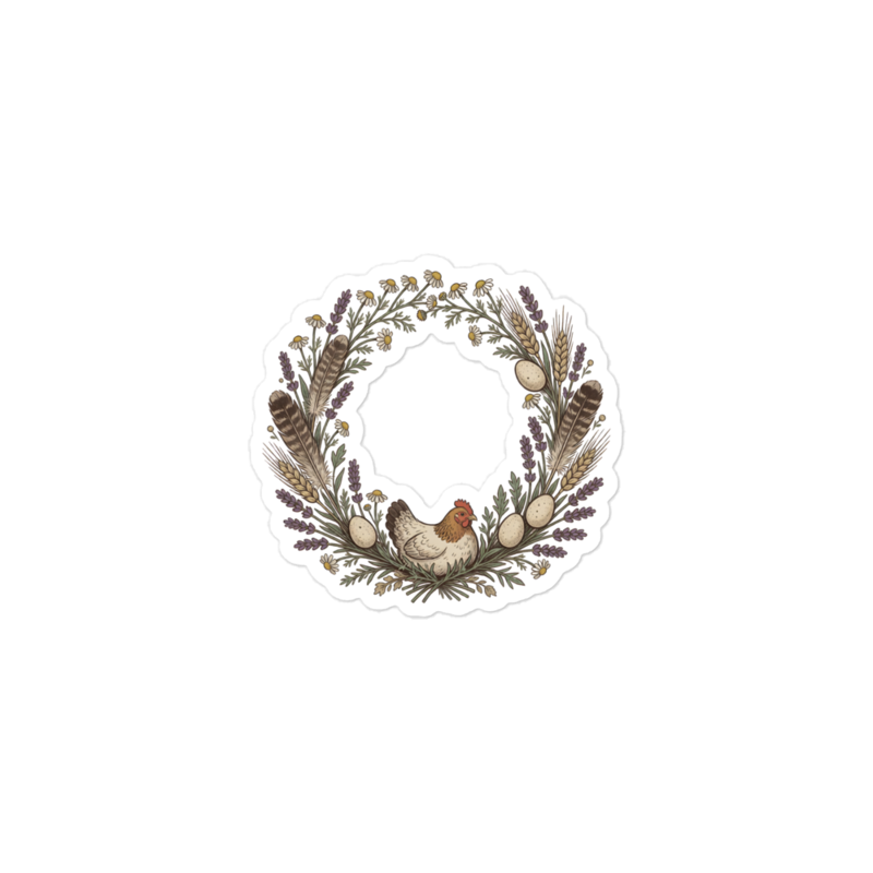 Coop Wreath Sticker (Artist Series) mockup