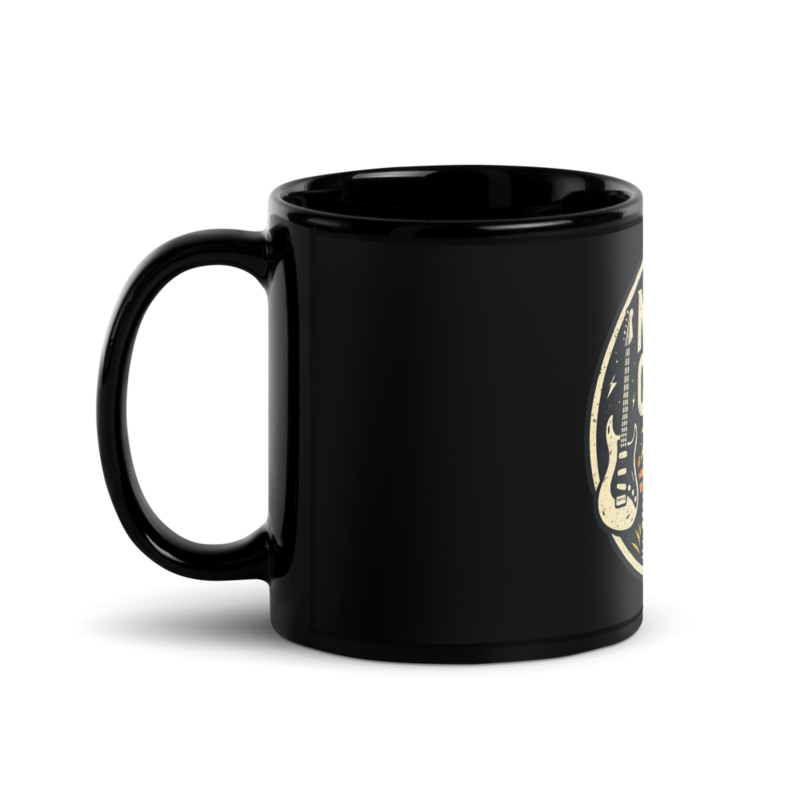 Music Coast Black Glossy Mug