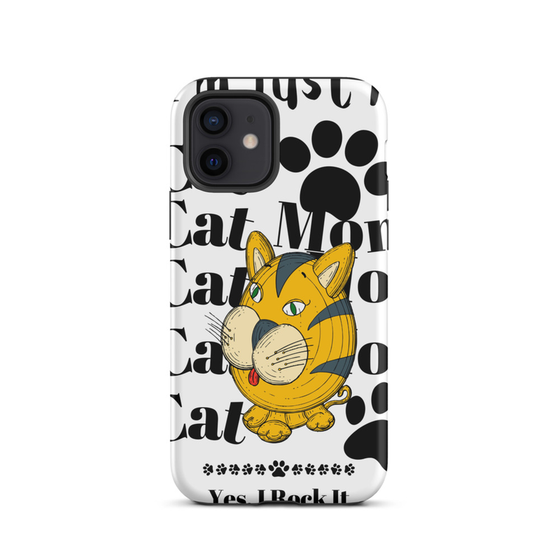 Tough Case for iPhone®: Just A Cat Mom – iPhone 12, Matte