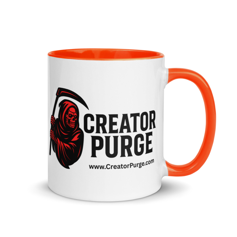 Creator Purge Logo Mug with Color Inside in Orange