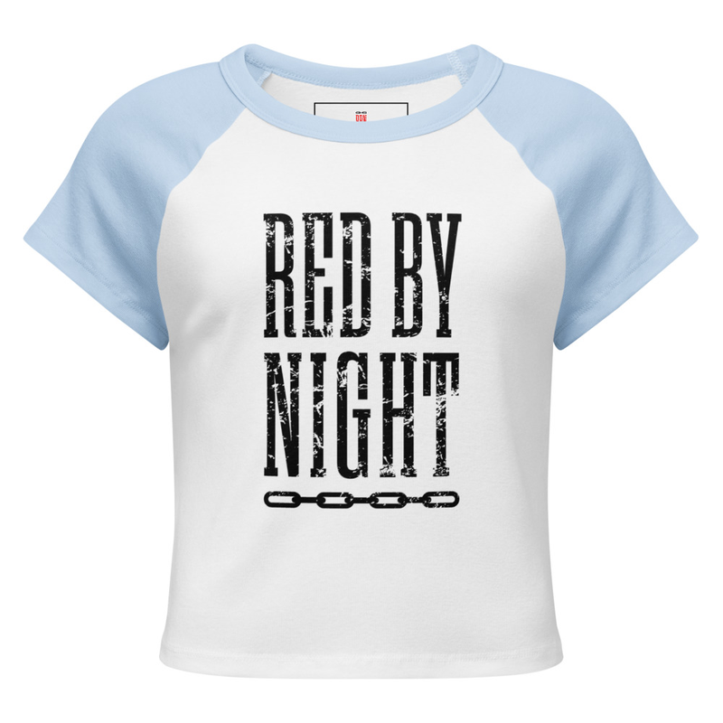 Official Red By Night Women’s micro rib raglan baby tee