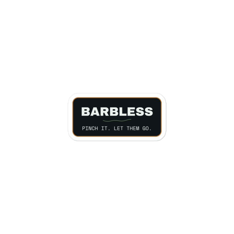 BARBLESS Sticker mockup