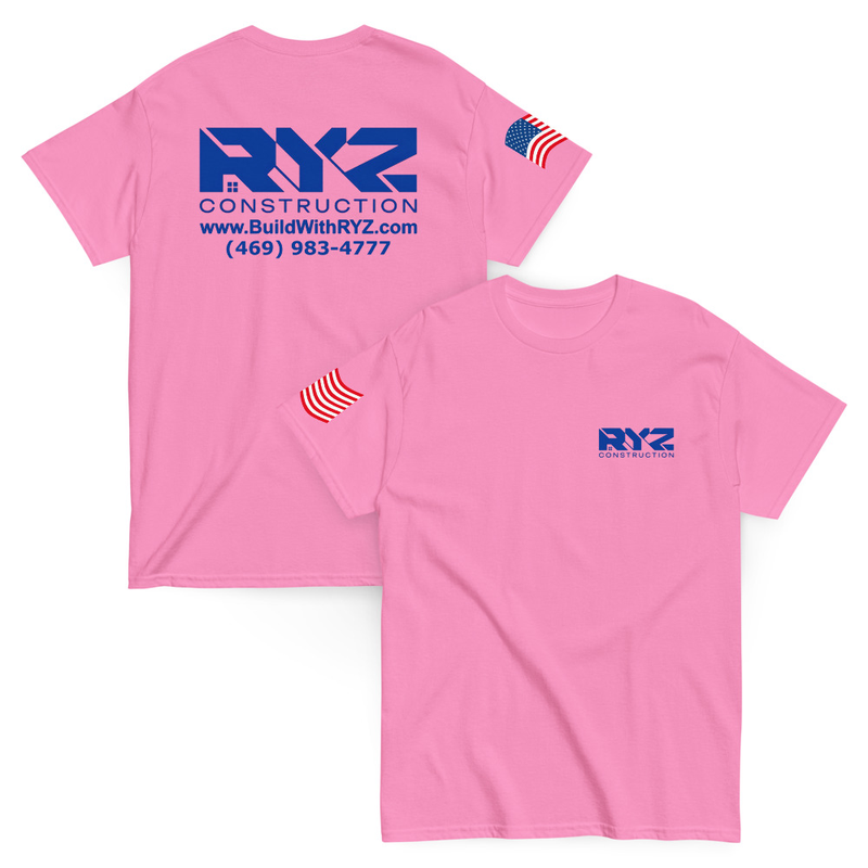 RYZ Construction Classic Unisex T-Shirt – S, Azalea