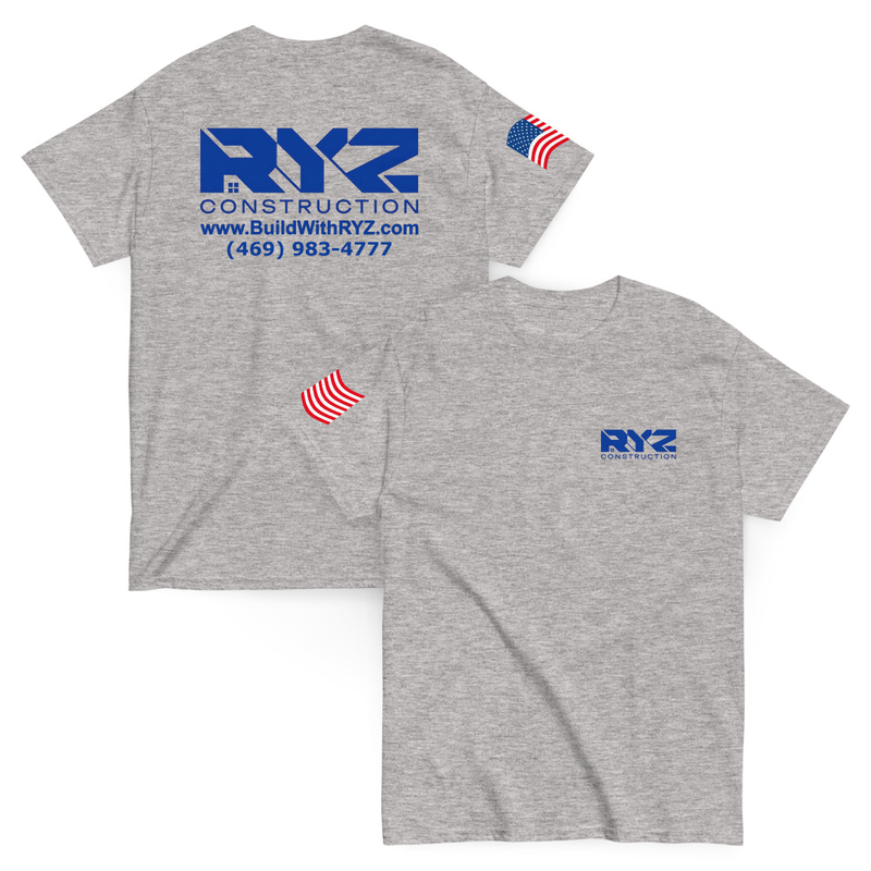 RYZ Construction Classic Unisex T-Shirt – S, Sport Grey