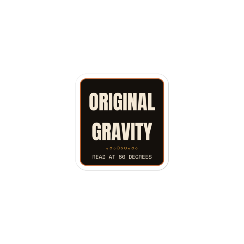 ORIGINAL GRAVITY Sticker mockup