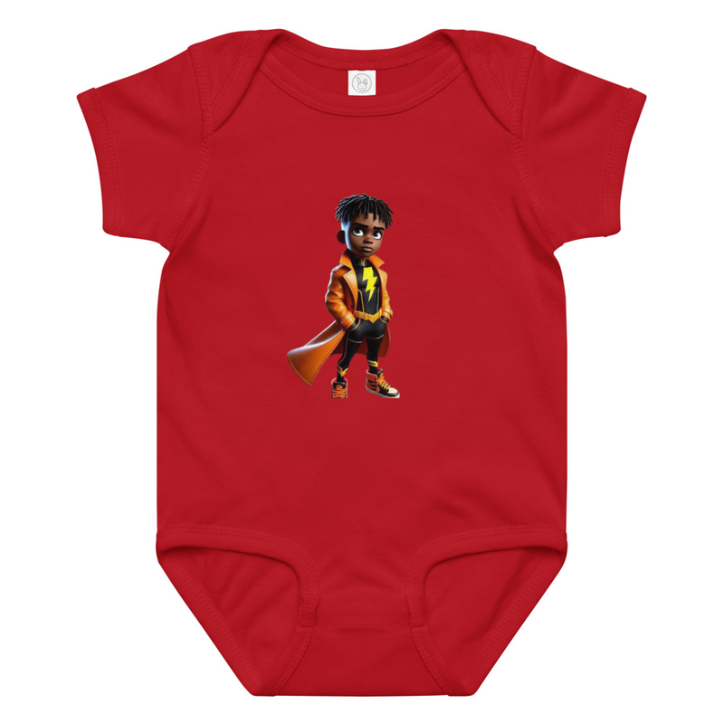 ADHD baby jersey bodysuit – 24M, Red