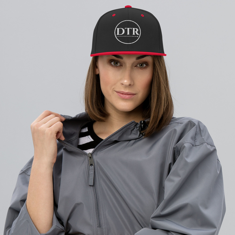 Snapback Hat White Logo