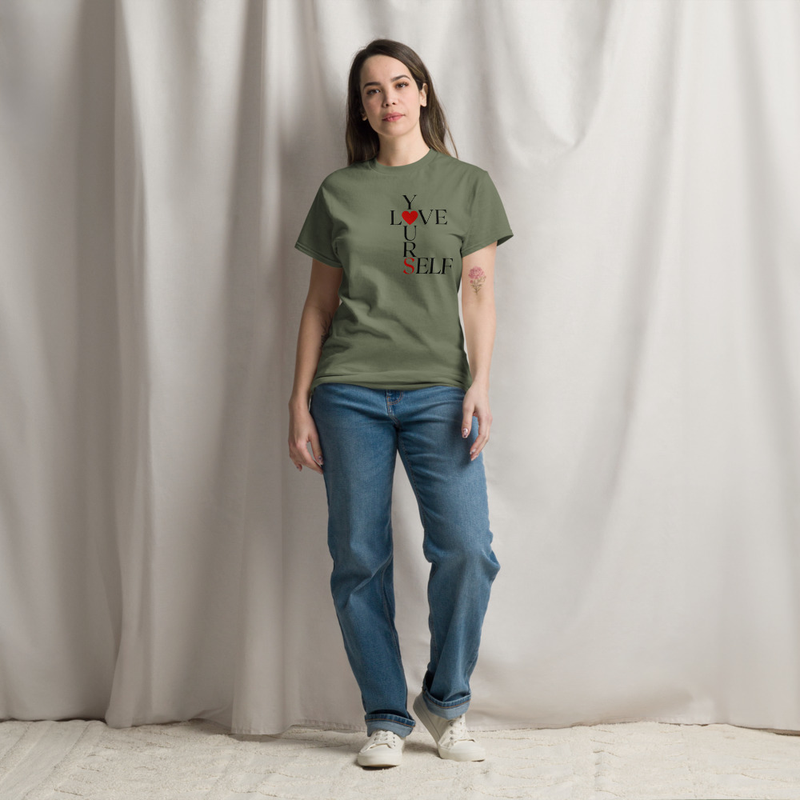 Love Yourself Women's classic tee – S, Military Green