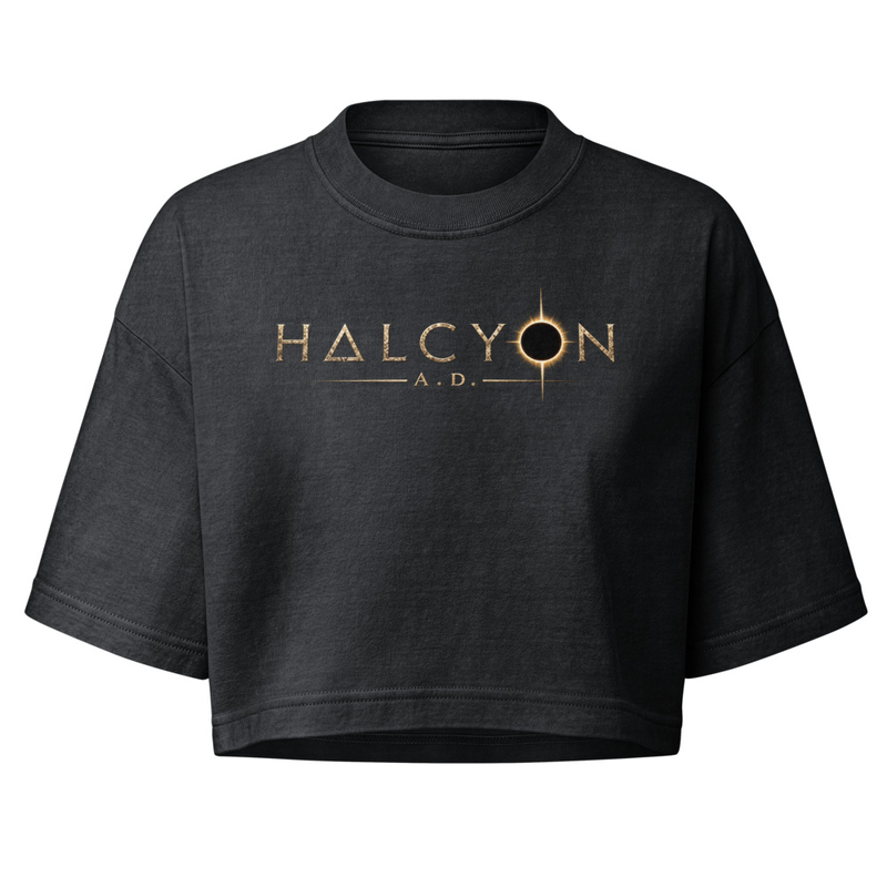 Halcyon A.D. Logo Women’s garment dye cropped tee