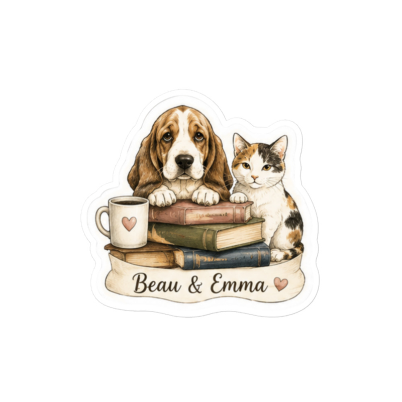 Beau & Emma Kiss-cut vinyl decals – 8″×10″, Satin