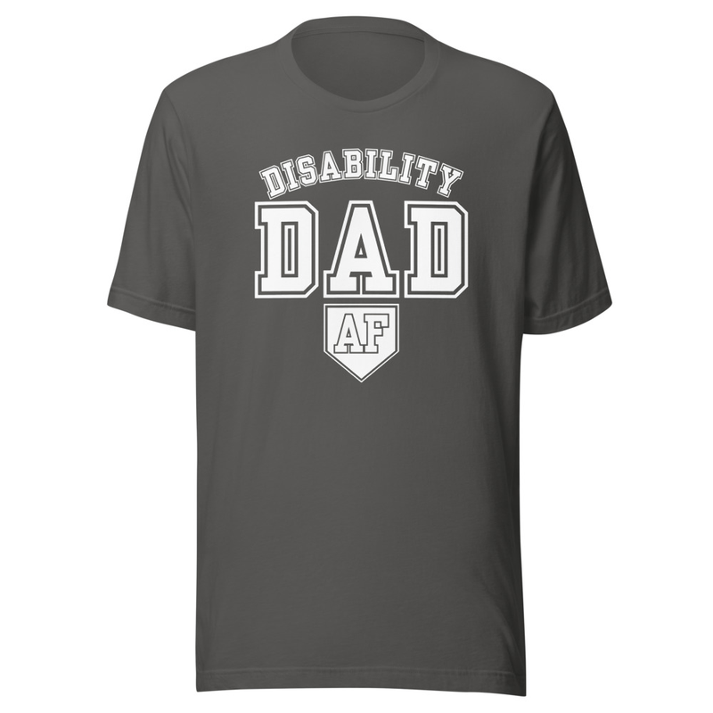 Disability Dad AF *white text* – S, Asphalt