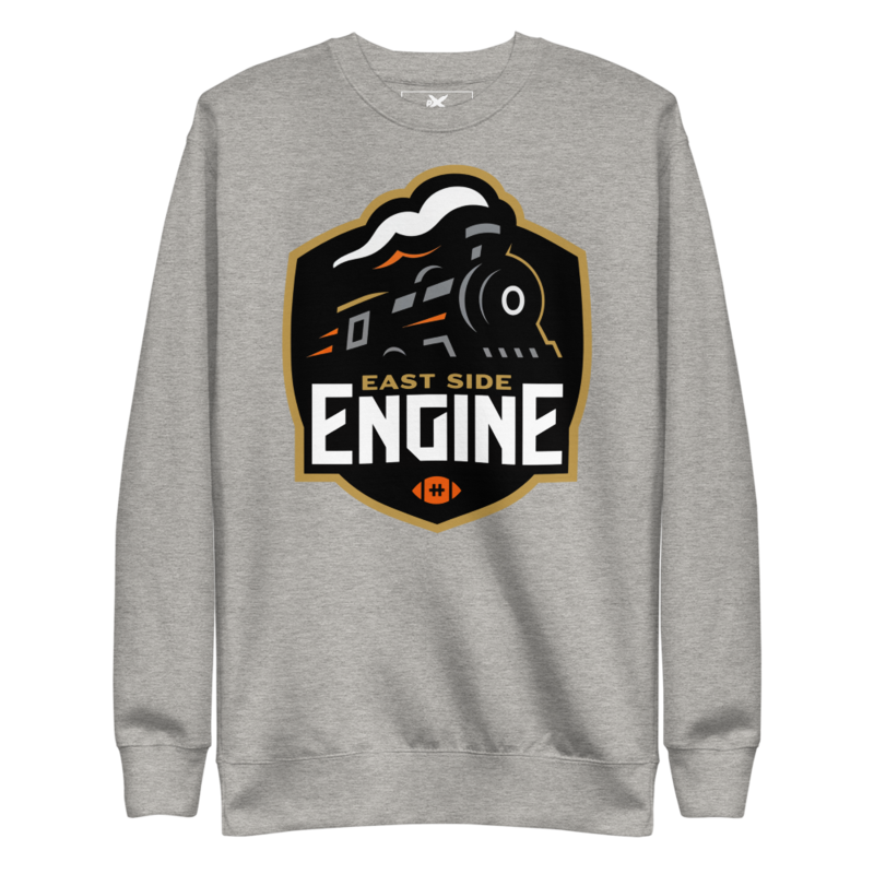 East Side Engine - Logo Crew Sweatshirt – XL, Carbon Grey
