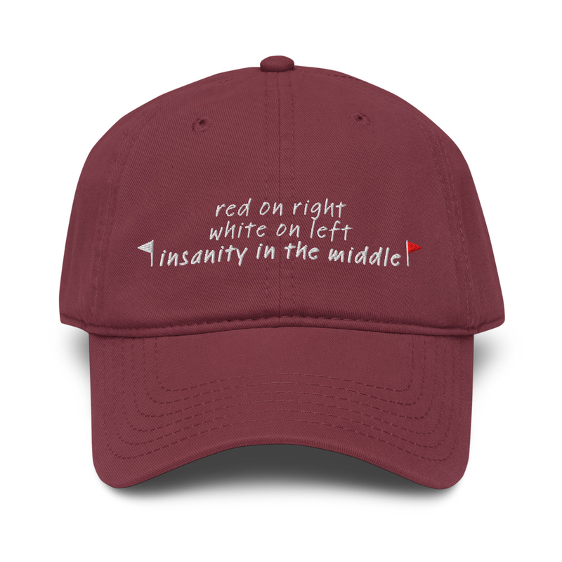 Insanity in the Middle Baseball Cap view 3