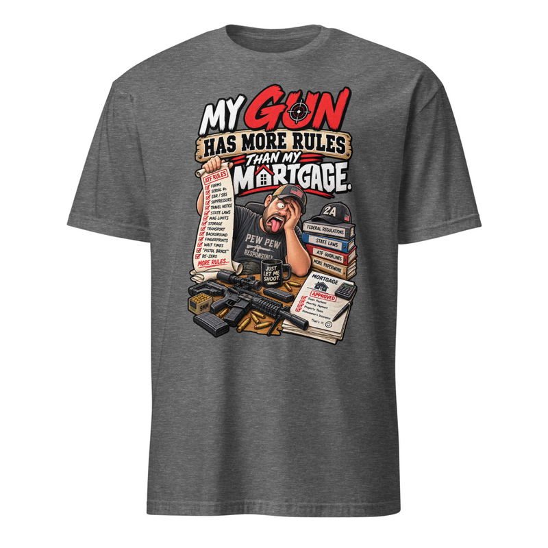 Gun Rules - Short-Sleeve Unisex T-Shirt – XL, Graphite Heather