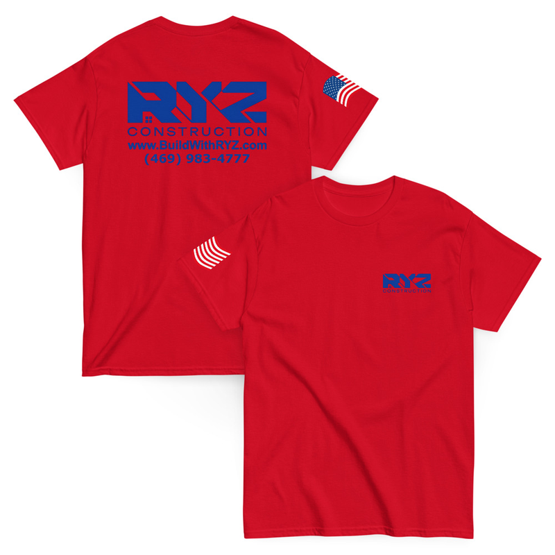 RYZ Construction Classic Unisex T-Shirt – M, Red