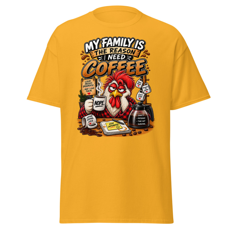 Caffeine - Unisex classic tee – XL, Gold